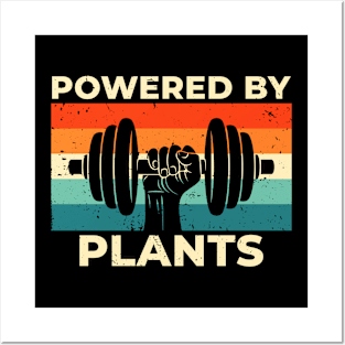 Vegan Powered By Plants Retro Posters and Art